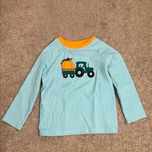 Kids Blue Tractor Graphic Shirt